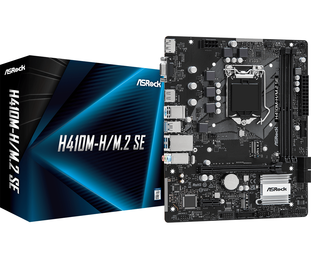 Board Asrock INTEL H410M-H/M.2 SE LGA 1200 Micro ATX Soporta 10th