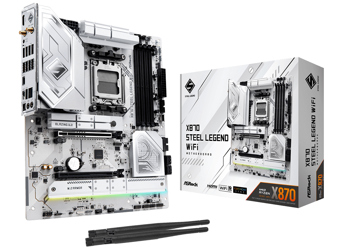 Board Asrock AMD X870 Steel Legend Wifi AM5 ATX DDR5