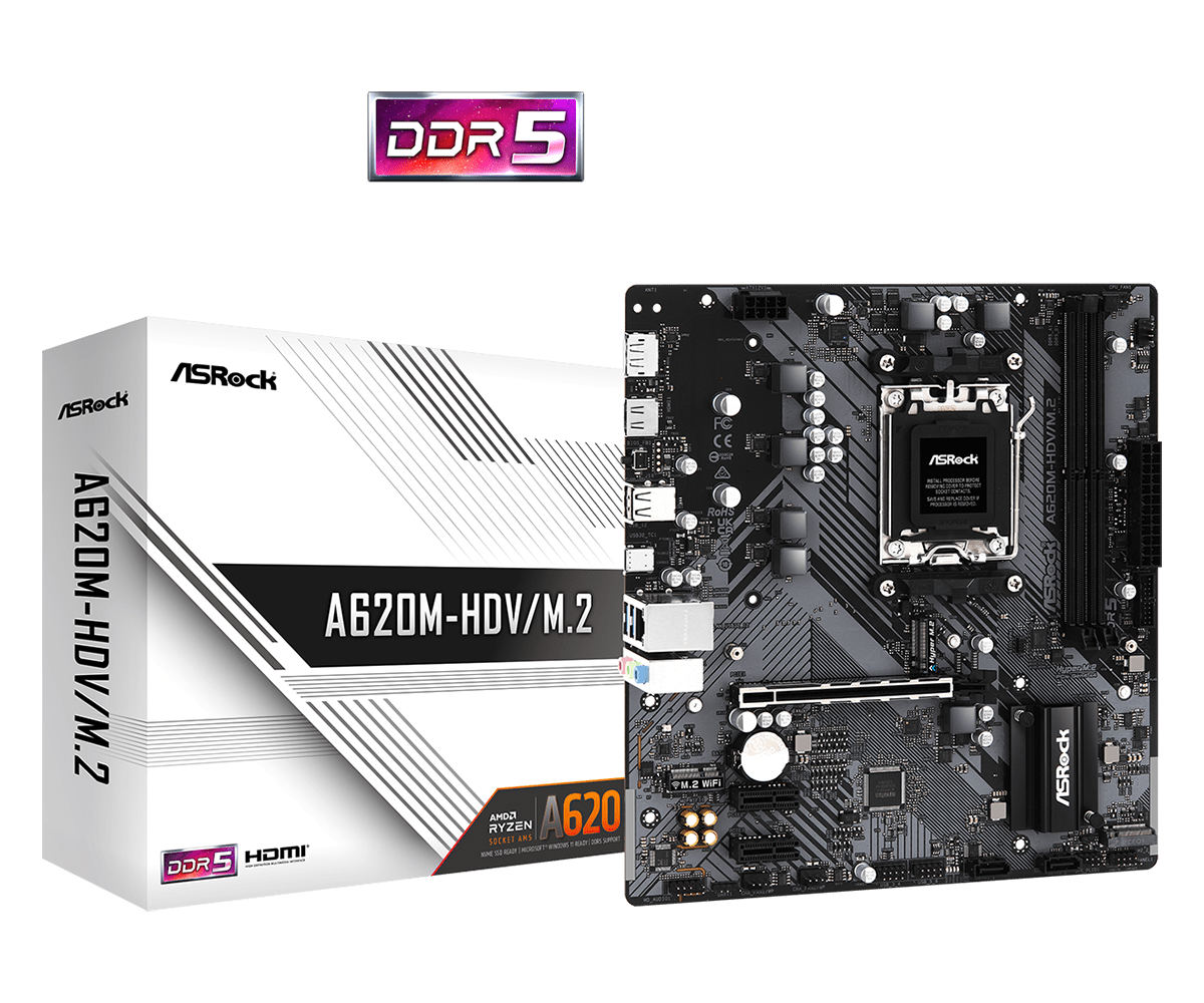 Board Asrock AMD A620M HDV AM5 Micro ATX DDR5
