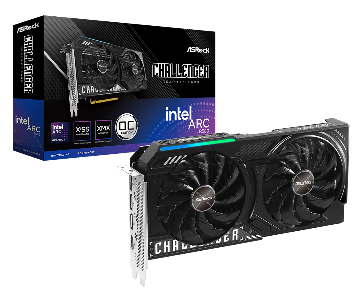 TVideo Asrock INTEL Arc B580 Challenger OC 12GO DDR6