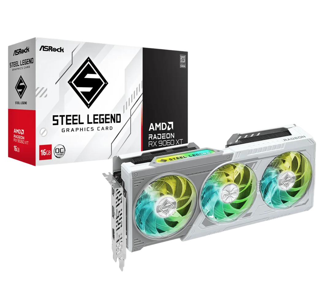 Tvideo Asrock AMD RX 9060 XT Steel Legend 16GO DDR6