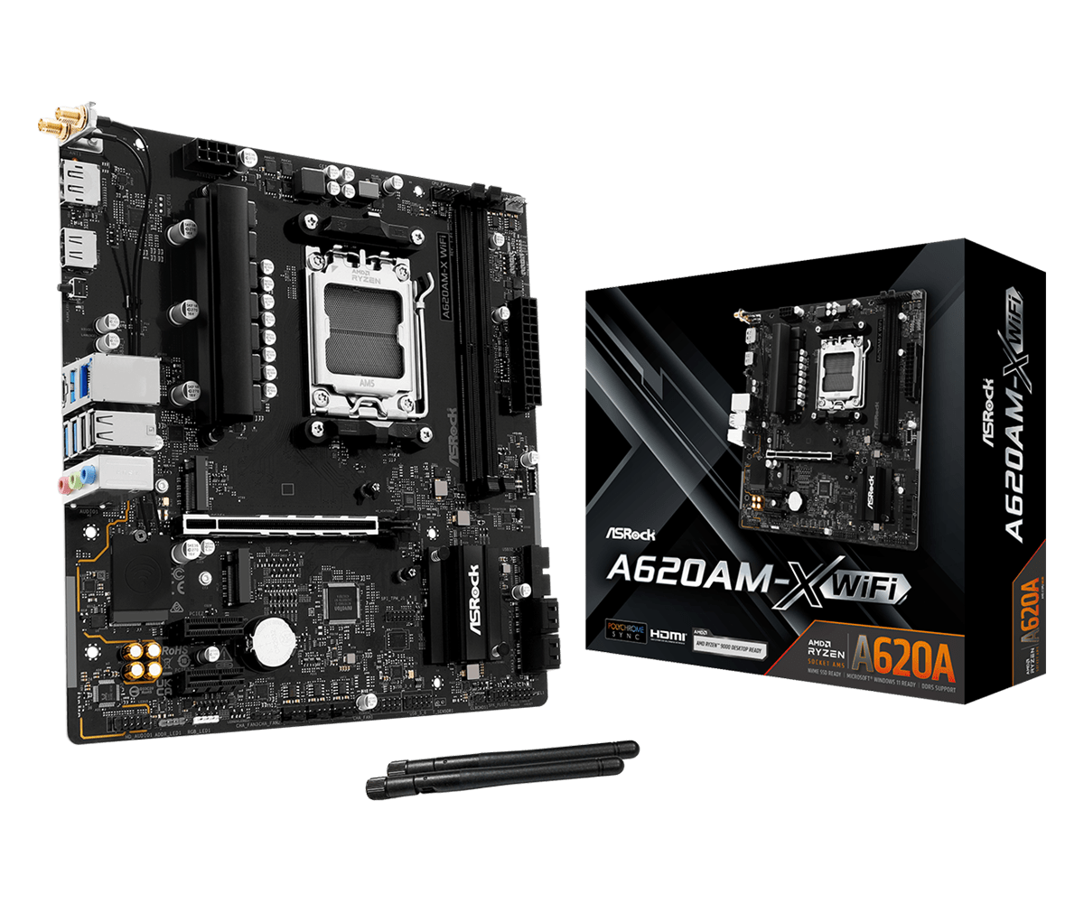 Board Asrock AMD A620AM-X WIFI AM5 Micro ATX DDR5