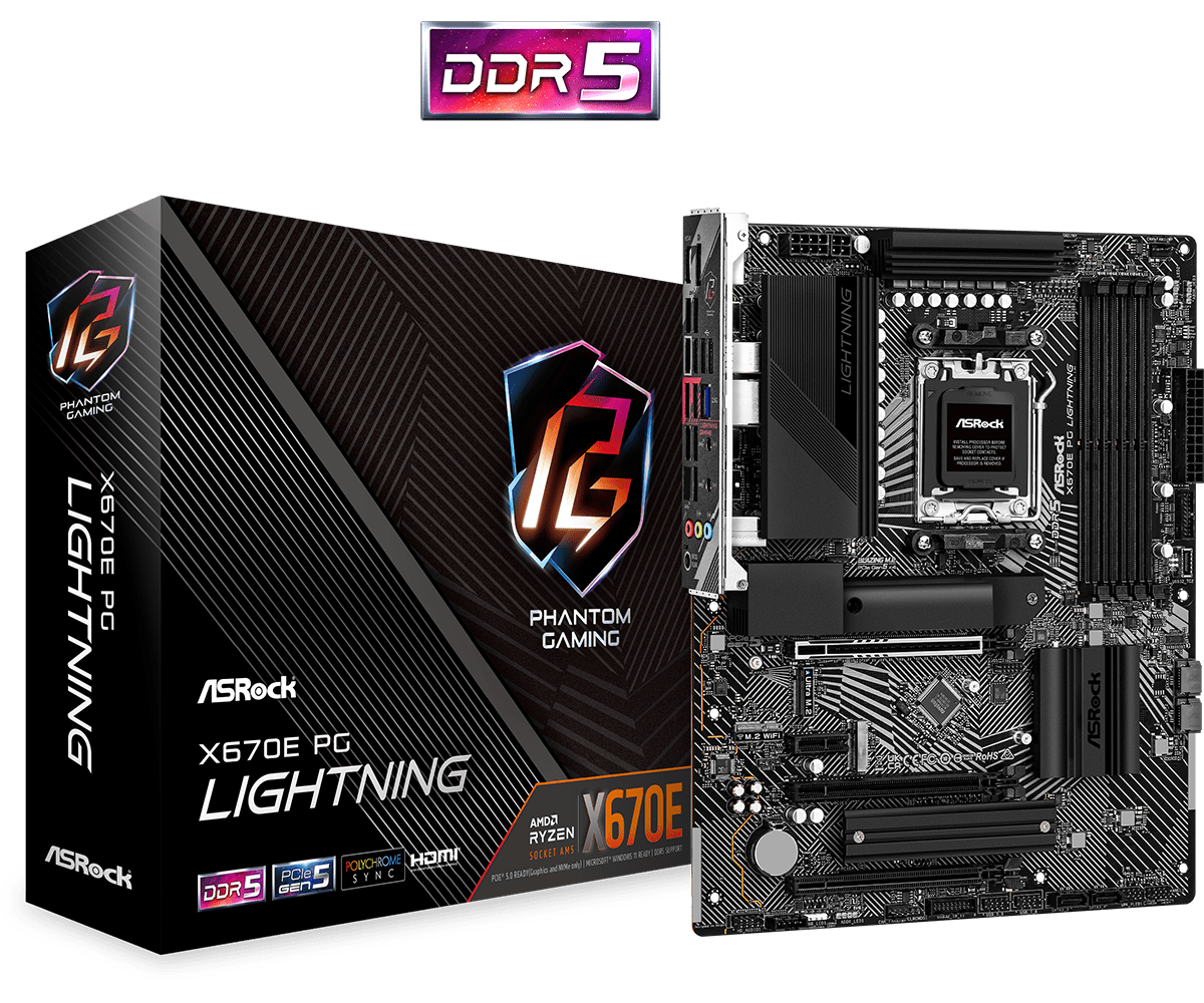 Board Asrock AMD X670E Lightning ATX